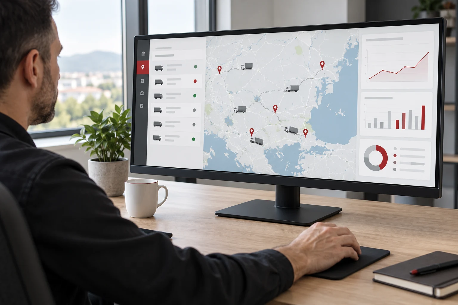 Илюстрация на работа с GPS платформата през браузър